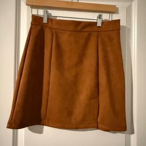 Brown Suede Mini Skirt size Medium
